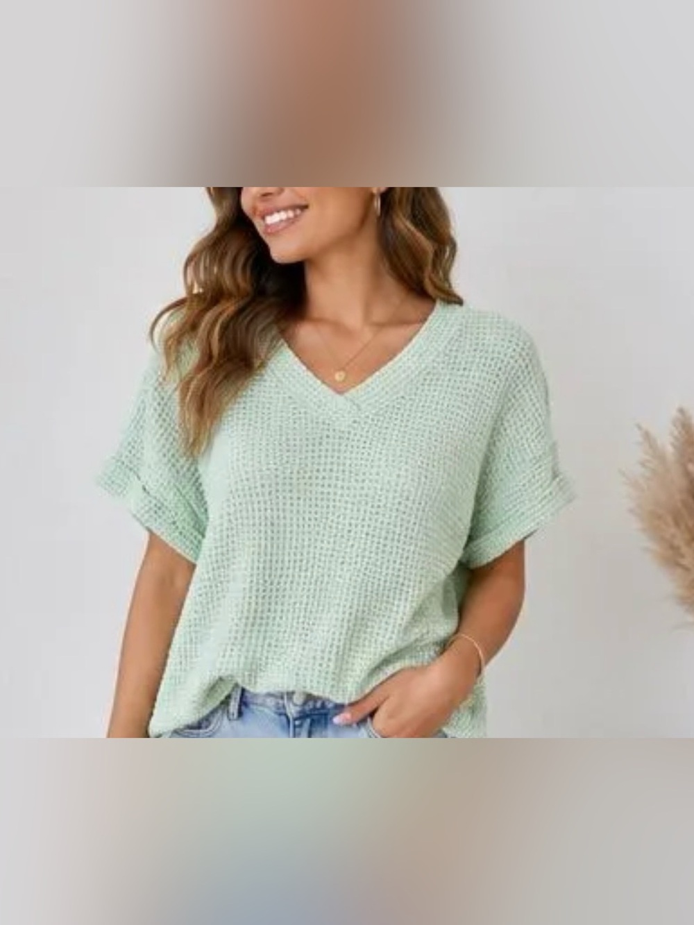 NWT Andrée by Unit Mint Oversized Knitted Top